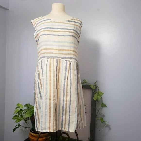blue midi a line dress Emilio Pleated Bust A-Line Midi Dress Denim Blue
